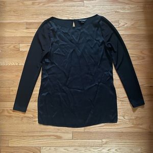 Club Monaco silk black shirt with fitted arms